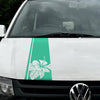 Hibiscus Flower Bonnet Stripe - Decal