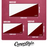 WHITE / WINE RED Two Tone Campervan Mats