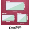 OFF WHITE / PASTEL MINT Two Tone Campervan Mats